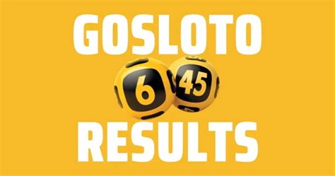 gosloto lotto|Gosloto 6/45 Recent Results .